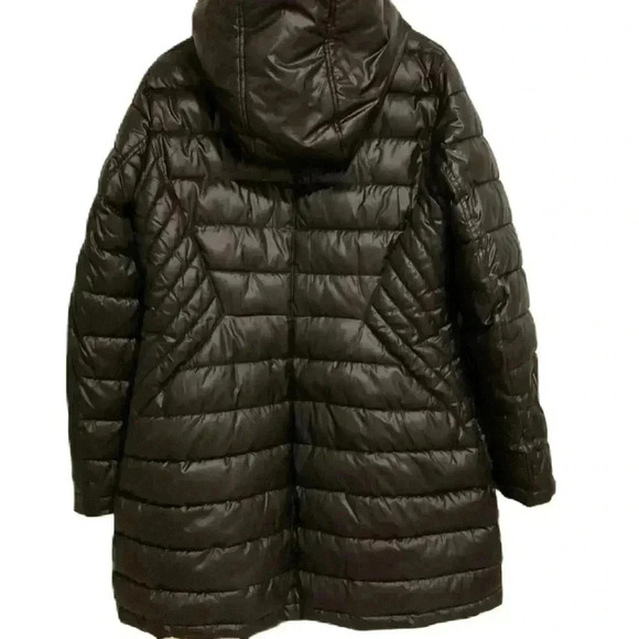 French Connectin Men’s Coat attached Hooded Zip in bibby shell black Sz. Large - Picture 2 of 8